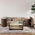 Set masute de cafea, Hanah Home, Amon, PAL melaminat, Travertin / Nuc Antic