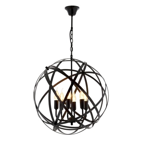 Lustra, av-4183-6bsy, avonni, 50 x 90 cm, 6 x e14, 40w, negru