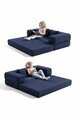 Canapea extensibilă pentru copii, Atelier del Sofa, 326NYR1106, Albastru inchis