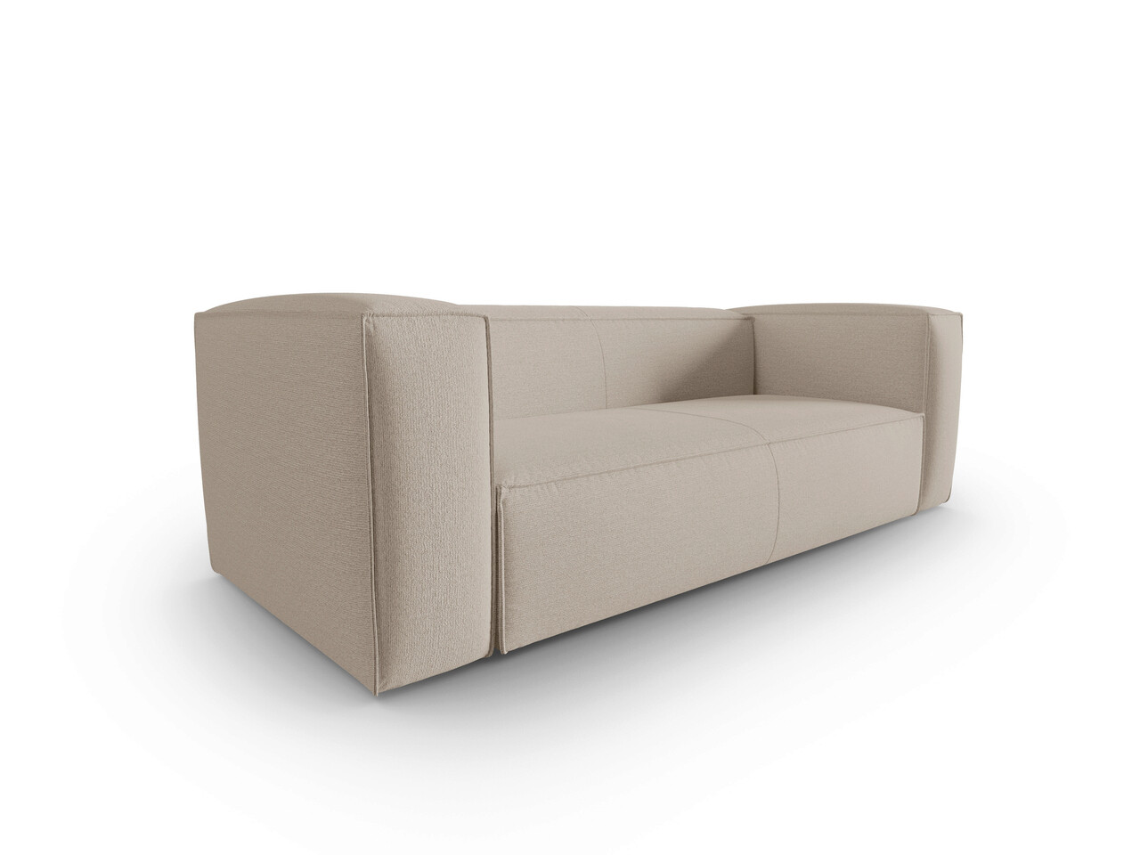 Canapea 3 locuri, Mackay, Cosmopolitan Design, 200x94x73 cm, catifea tricotata, bej - 1 | YEO