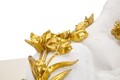 Figurina /sculptura decorativa  Leopard, Mauro Ferretti, 53x21.5x24 cm, polirasina, alb/auriu