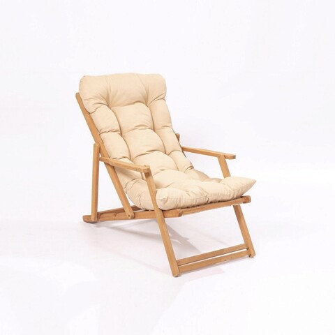 Scaun de gradina, meya dekor, my008, 66x110x48 cm, maro / crem