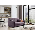 Canapea extensibila 3 locuri, ELTAP, Laine, 155x105x75 cm, lemn/poliester, mov