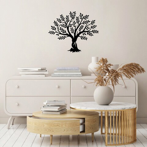 Decoratiune de perete, monumental tree 11, metal, dimensiune: 85 x 70 cm, negru