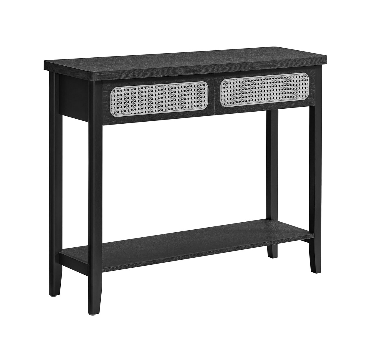 Consola cu 2 sertare Vasagle, Boho Chic, 100x30x80 cm, PAL/MDF, negru - 1 | YEO