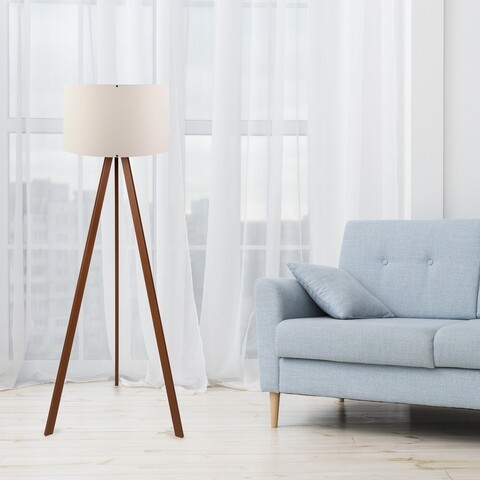 Lampadar, ayd-1527, insignio, 38 x 140 cm, 1 x e27, 60w, ecru/maro