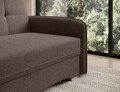 Canapea extensibila 1 loc, ELTAP, Laine, 102x109x84 cm, lemn/poliester, maro inchis