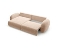 Coltar extensibil reversibil 4 locuri, Tonale, Cosmopolitan Design, 262x149x88 cm, catifea, bej migdala