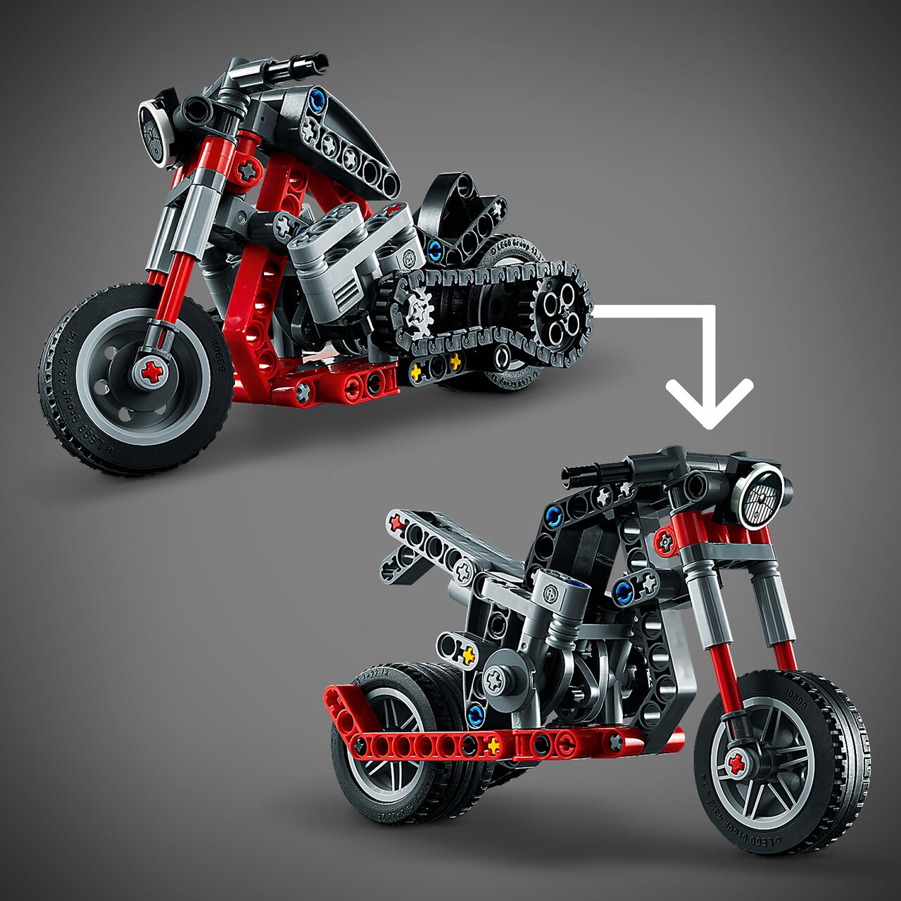 Motocicleta LEGO, Plastic