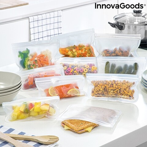Set de pungi reutilizabile pentru alimente freco innovagoods 10 piese
