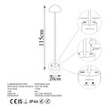 Lampadar, Fresno, 119FRS1314, Metal, Auriu