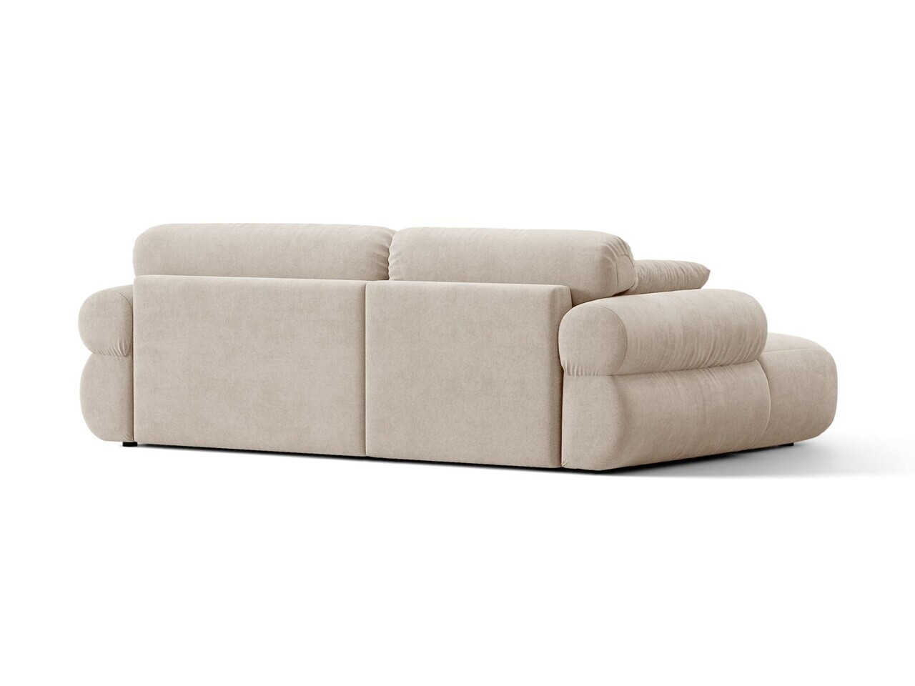 Coltar stanga 4 locuri, Ophelia, Micadoni Home, 236x164x84 cm, tesatura structurata, bej — imaginea 7