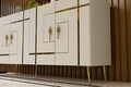 Consola, Olivia, Line KB150, Alb/Auriu