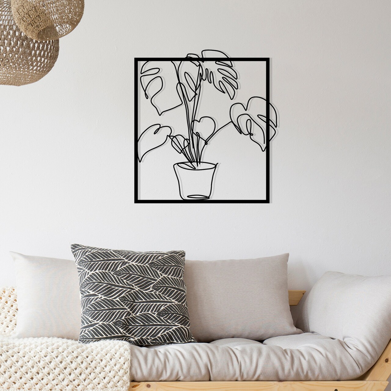 Decoratiune de perete, Store, Dimensiuni: 49 x 53 cm, Negru - view 3