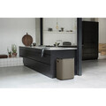Cos de gunoi cu soft touch, Brabantia, Bo Touch Platinum, 2x30 L, 31.2x54.5x65.6 cm, otel, gri