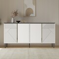 Consola, Odessa, Dora, 150x75x36 cm, PAL, Alb / Regal