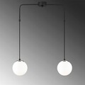 Lustra, Opviq, 892OPV1471, Fier, Alb/Negru