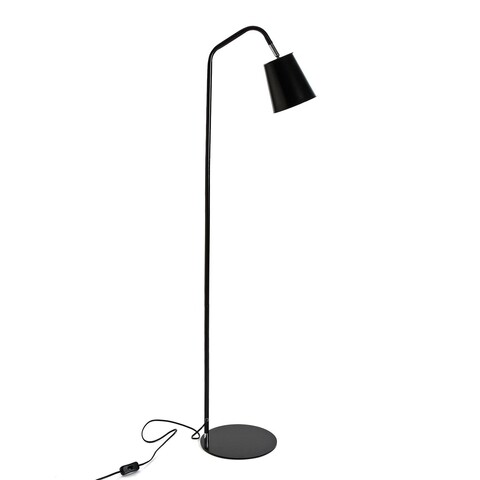 Lampadar Yates, Versa, 28.7 x 26 x 138.5 cm, 1 x E14, 40W, fier, negru