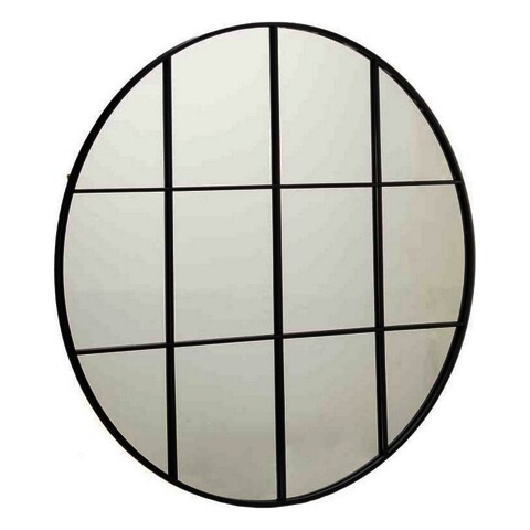 Oglinda decorativa circular, gift decor, Ø100 cm, metal, negru