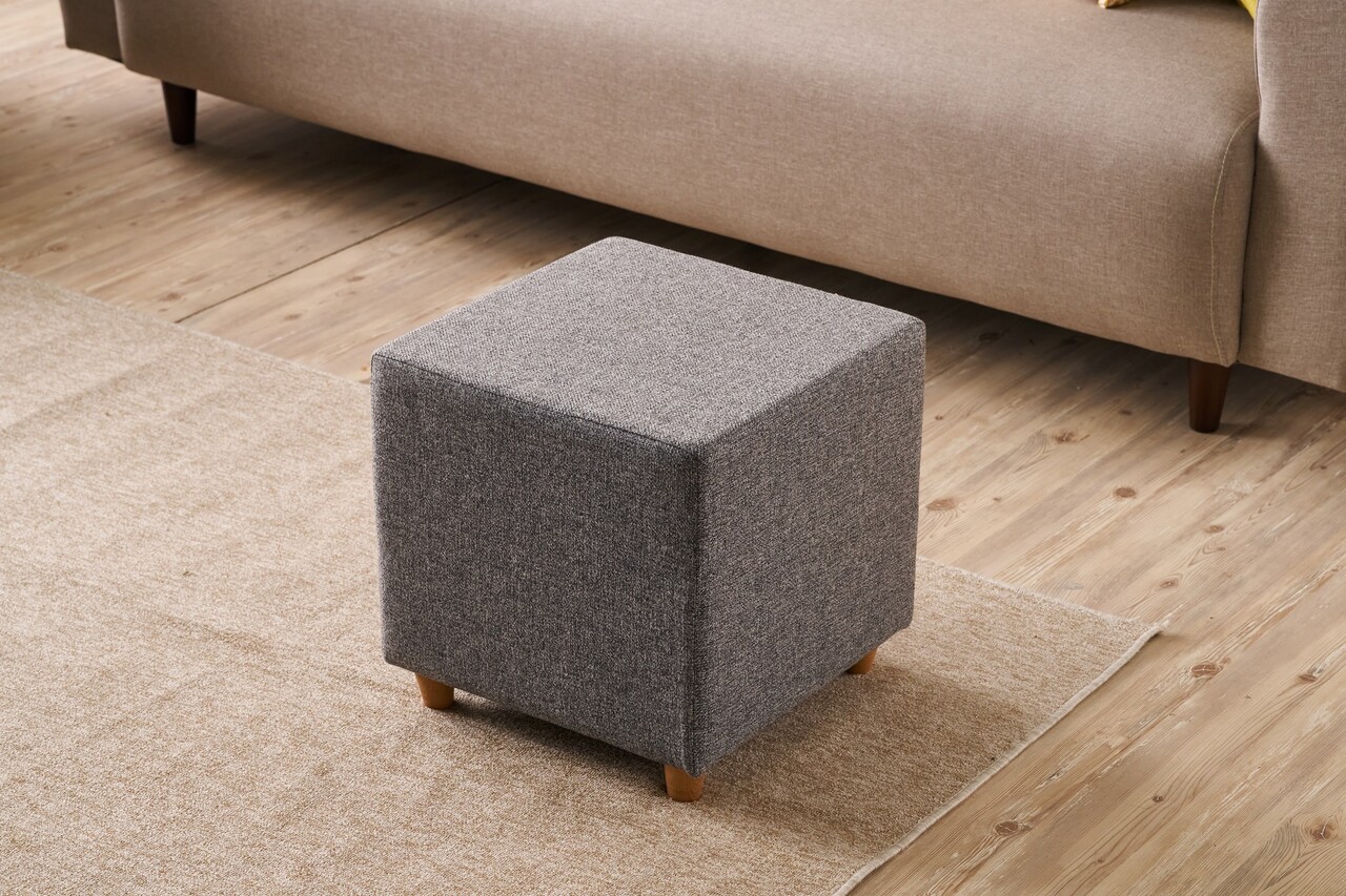 Taburet, Atelier del Sofa, 825BLC5163, Lemn, Antracit - view 2