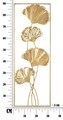 Decoratiune de perete 3D Iris A, Mauro Ferretti, 31x90 cm, fier, auriu