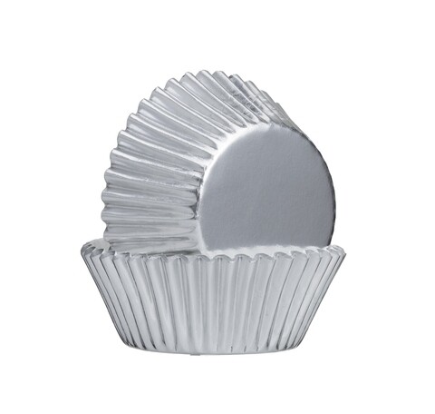 Set 32 forme pentru briose, mason cash, muffins, 16 x 10 x 4 cm, hartie, argintiu