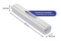 Dispenser cu lama pentru folie alimentara Maximex, Cutter, 38x6.7x5.2 cm, plastic, gri/argintiu