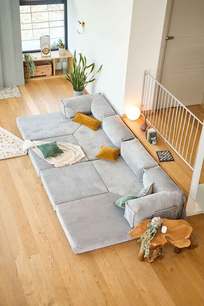 Coltar, Atelier del Sofa, 118FVL1405, Tesatura plus reiata, Gri deschis - view 3