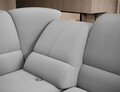 Coltar extensibil stanga 3 locuri ELTAP, LT-03NU, Siber, 270x186x93 cm, lemn/poliester, gri deschis
