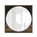 Set 2 oglinzi decorative Valdes, Talon, 45 x 45 cm/60 x 60 cm, walnut/negru
