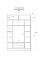 Dulap pentru haine, Rabi, Rb-185-12, 140x240x52 cm, Alb mat