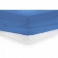 Cearceaf de pat cu elastic Blue Heinner, 90x200 cm, 100% bumbac, albastru