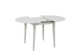Set masă și scaune extensibile (3 bucăți), Vella, Vina 0900, PAL, Alb / Piatra