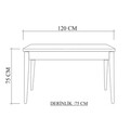 Set masă și bancă (3 piese), Vella, Costa 0701, Pin Atlantic / Gri