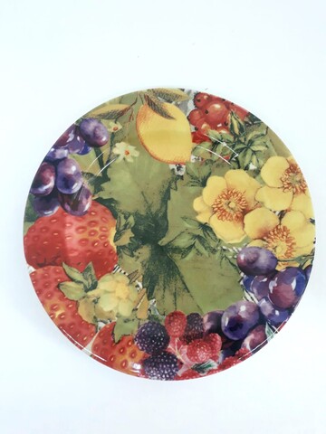 Set 6 farfurii pentru desert PRS 333, Helen Porselen, 20x20x2 cm, portelan, multicolor