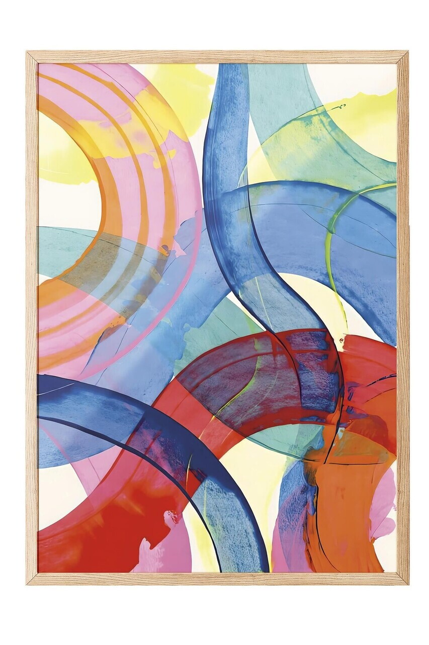 Tablou decorativ, 108617, Lemn masiv, Sticla PVC, Multicolor - view 2