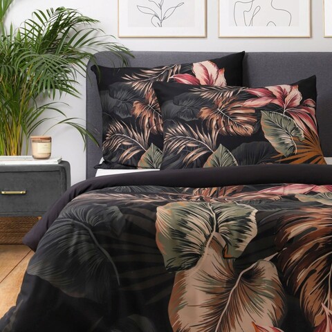 Lenjerie de pat dubla Fonce, Homla, 3 piese, 160x200 cm, microfibra din poliester, multicolor