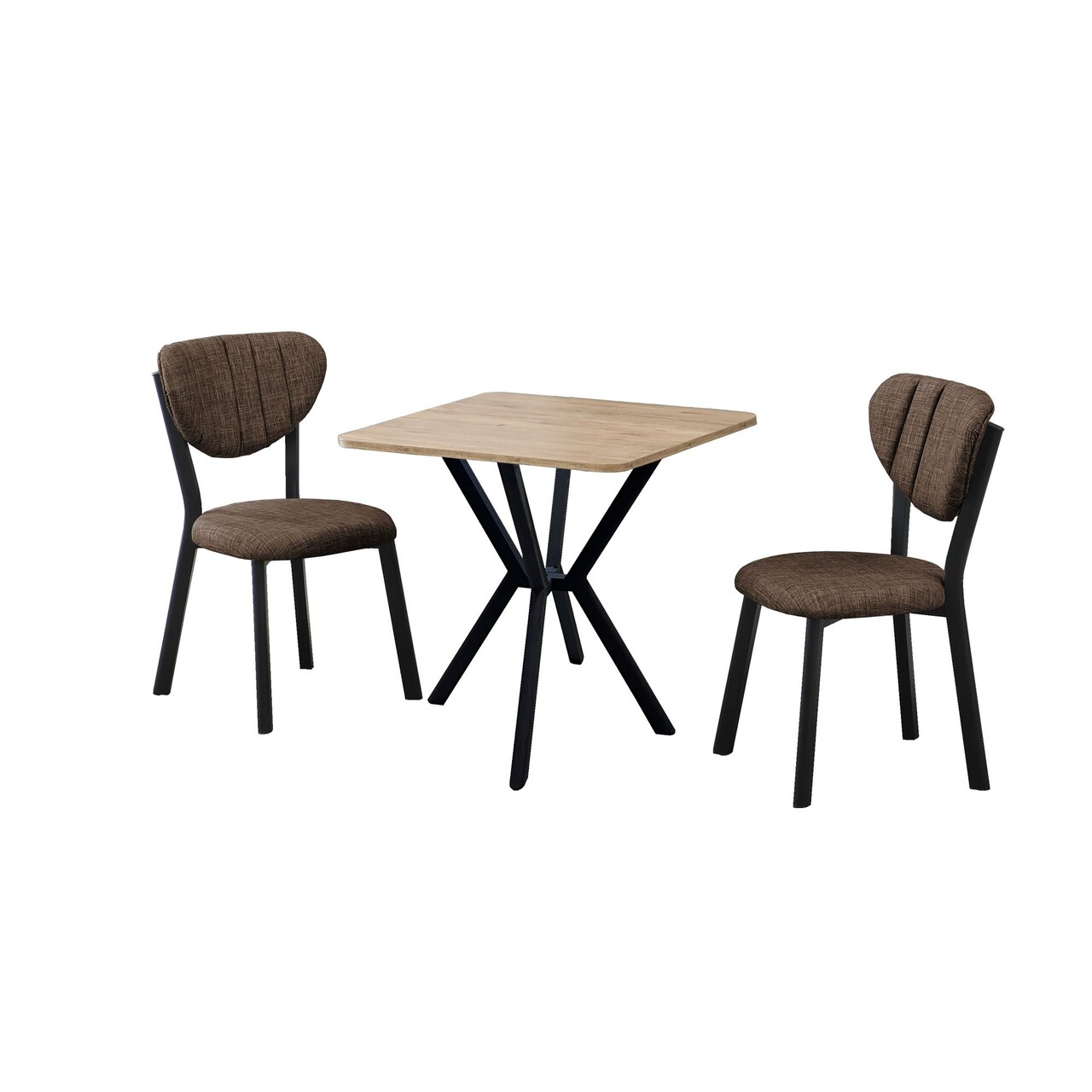 Set masa extensibila si scaune, 3 piese, Hanah Home, Elma, Maro / Nuc - view 2