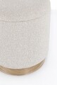 Set 2 taburete cu spatiu de depozitare Zoya, Bizzotto, Ø 37 x 42 cm, poliester Boucle, gri