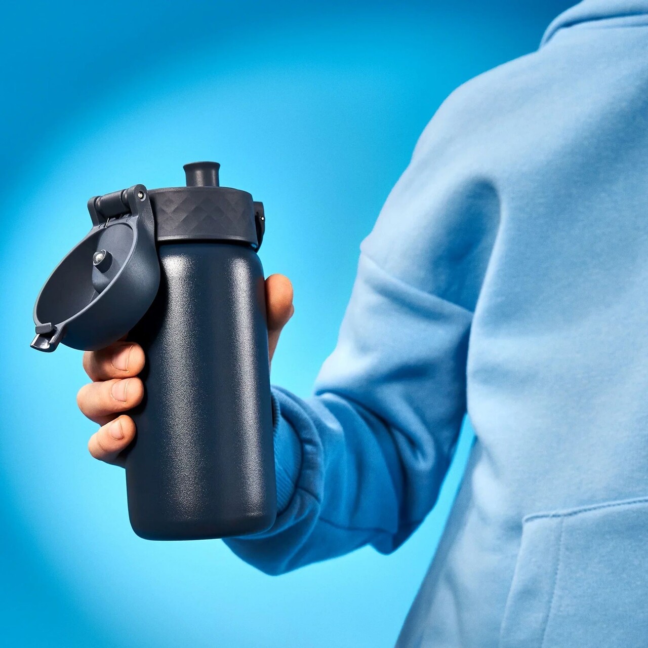 Sticla apa pentru copii, inox, 400ml, Ash Navy - Ion8 - view 5