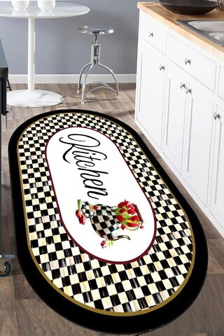 Covor, DC-5032OV-18, 140x300 cm, Poliester, Negru