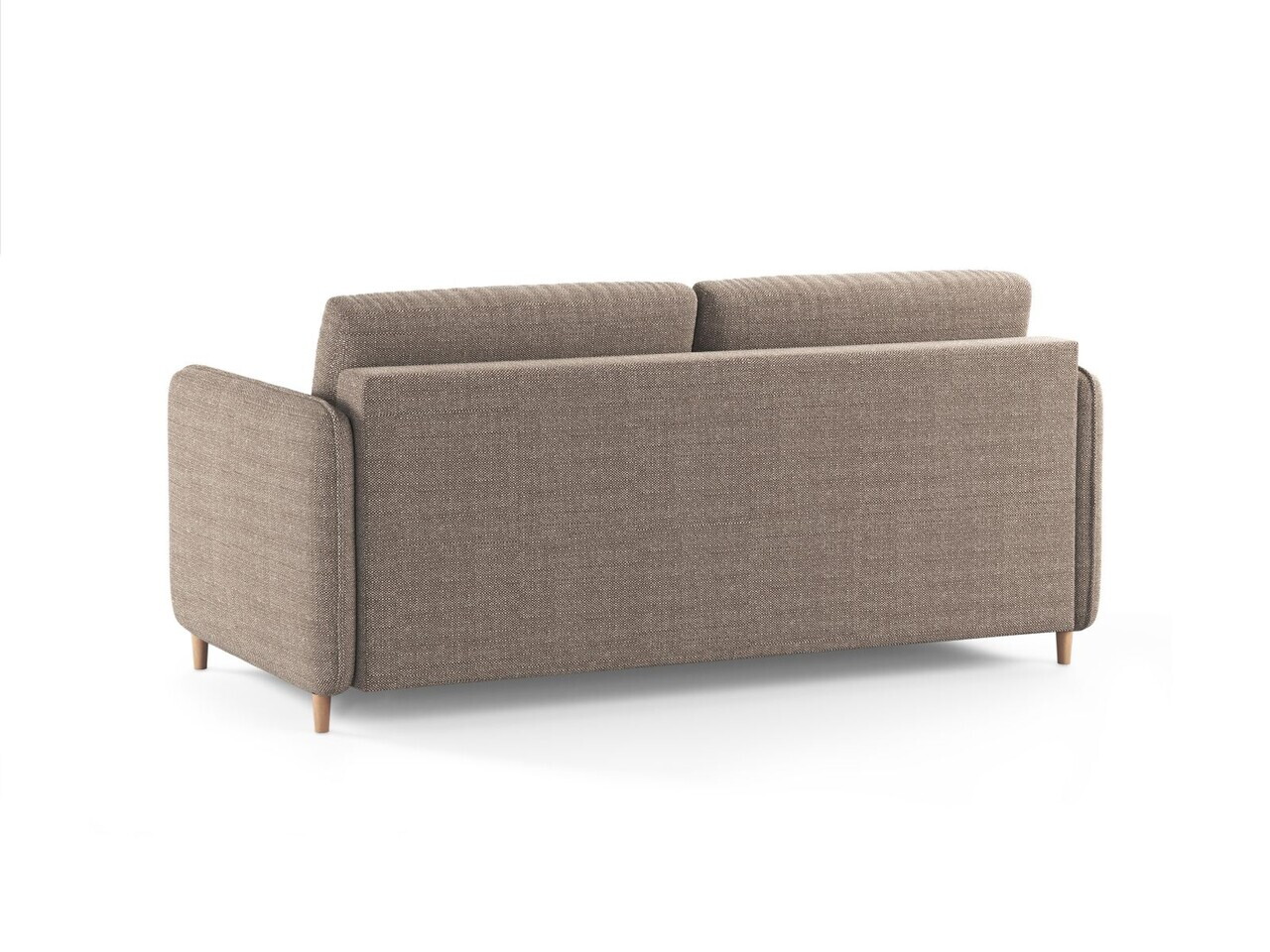 Canapea extensibila 3 locuri, Simo, Micadoni Home, 184x102x95 cm, tesatura structurata, maro deschis — imaginea 5