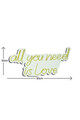 Decoratiune luminoasa LED, All You Need is Love, Benzi flexibile de neon, DC 12 V, Galben
