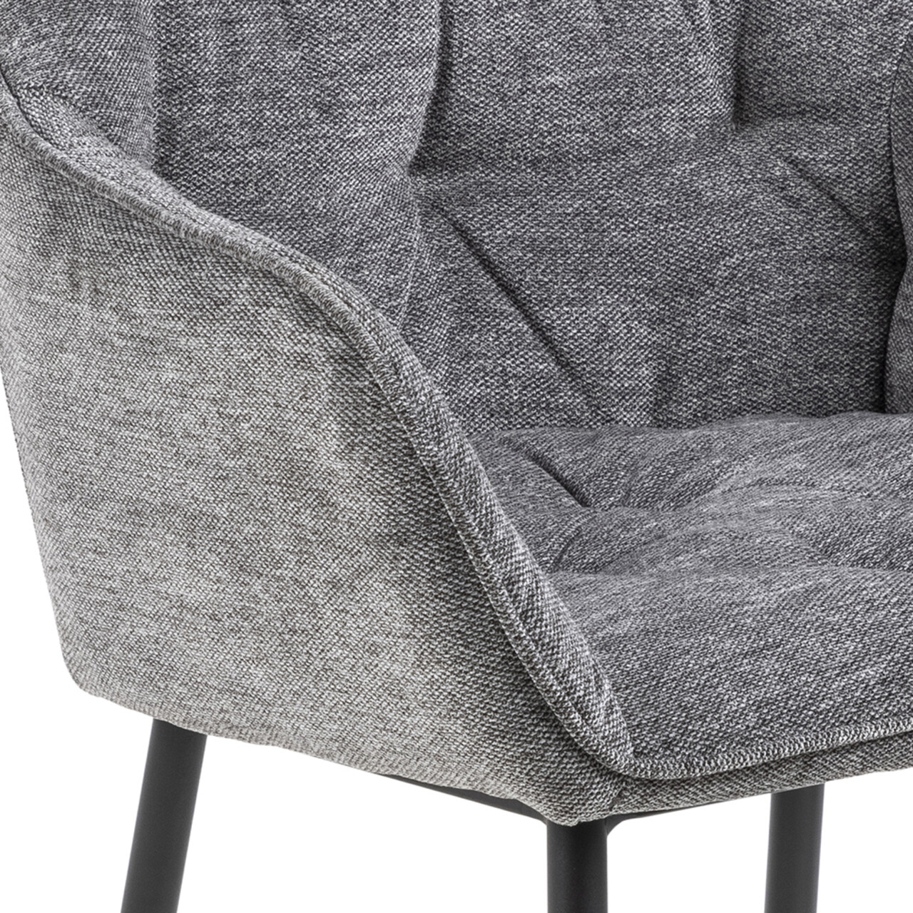 Scaun Brooke, Actona, 58x55x83 cm, tesatura Chenille/otel, antracit - view 3