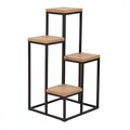 Decorative Jardiniere, Puqa Design, Jason, 34x39x65 cm, PAL, Pin Atlantic / Negru