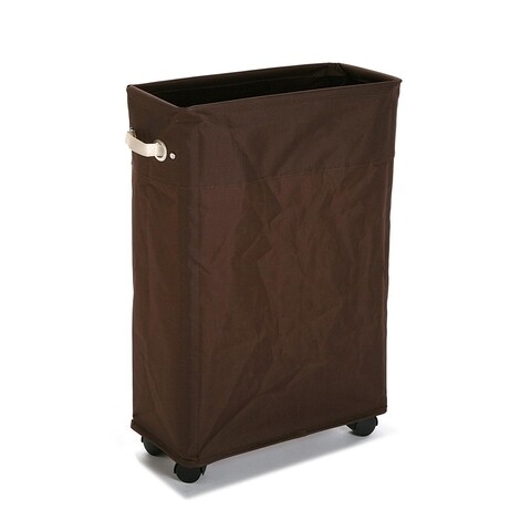 Cos de rufe cu roti rectangular, versa, 40x17x60 cm, maro