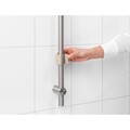 Suport baie cu montaj pe bara de dus, Brabantia, Caddy Soft Beige, 24.4x13.3x7.5 cm, polipropilena, bej