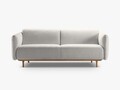 Canapea 2 locuri, Noomi-215, Micadoni Home, 162x94x75 cm, tesatura structurata chenille, gri deschis