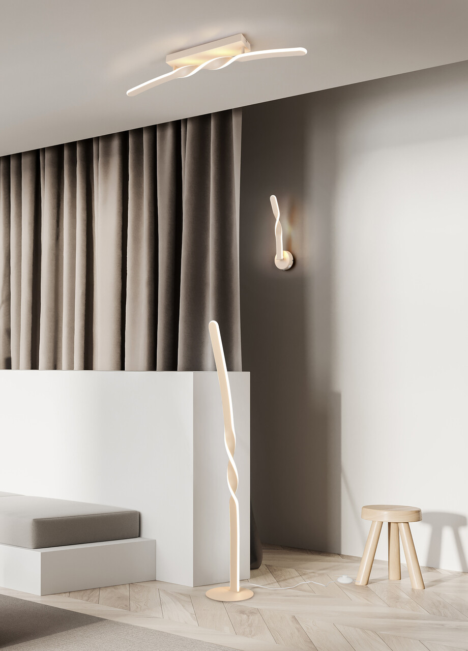 Plafoniera Ginko, RL, 79x9x12.5 cm, 18W, 1x SMD, metal, bej