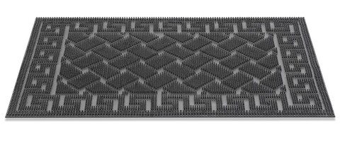 Covoras de intrare pobe, decorino, 40x60 cm, cauciuc, negru
